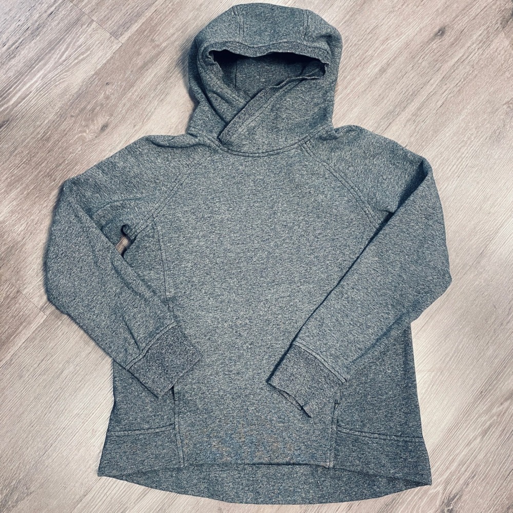 Lululemon Scuba Pullover Hoodie Heathered Grey Marl Thumbholes Womens Size Small